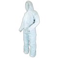 Magid Disposable Clothing, Large, White, SmsSMS, Zipper CVZ3-L